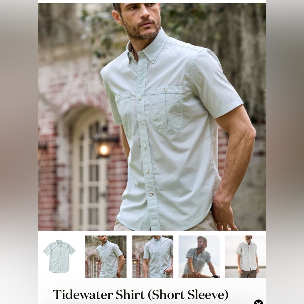 Tom Beckbe Tidewater Button Down Shirt Short Sleeve in - Mens Small- NWT!